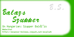 balazs szupper business card